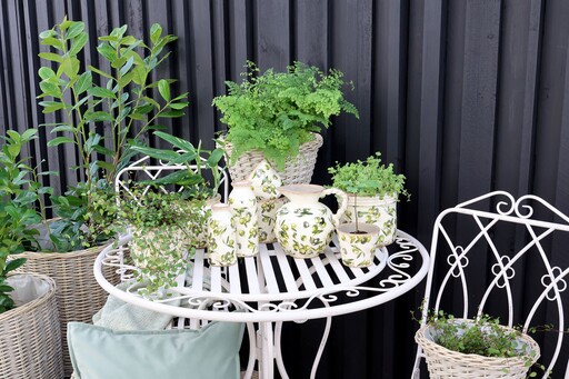 Impressionen zu Chic Antique Übertopf Olive mit Olivenmuster, Bild 2