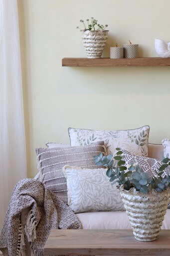 Impressionen zu Chic Antique Vase mit Rillen aus Steingut, Bild 2