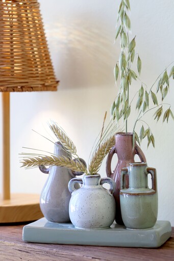 Impressionen zu Chic Antique Vasen auf Tablett, 4 Vasen, Bild 2