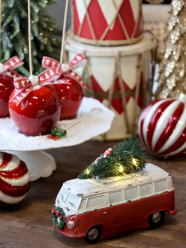 Impressionen zu Chic Antique Vintage Bus mit Weihnachtsbaum und LED, Bild 2