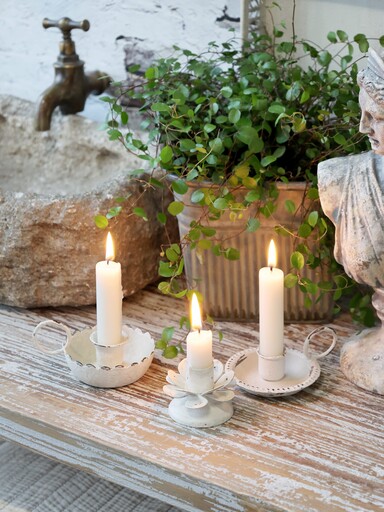 Impressionen zu Chic Antique Vintage Kammerleuchter für Stabkerzen, Bild 2