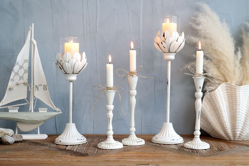 Impressionen zu Chic Antique Vintage Kerzenständer aus Metall, Bild 4