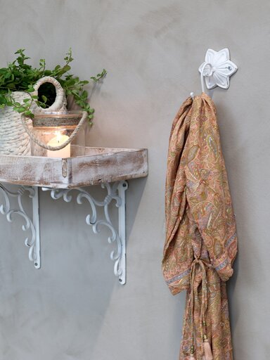 Impressionen zu Chic Antique Wandhaken aus Eisen mit Blume, Bild 1