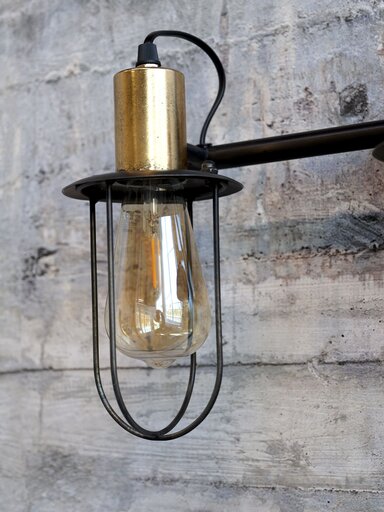 Impressionen zu Chic Antique Wandlampe Factory mit drei Fassungen, Bild 4