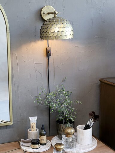 Impressionen zu Chic Antique Wandlampe mit Schuppenmuster, Bild 2