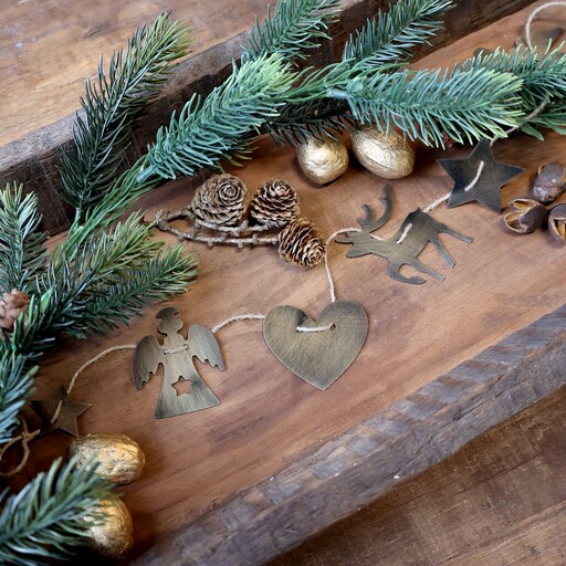 Impressionen zu Chic Antique Weihnachtliche Girlande mit 8 Figuren, Bild 2