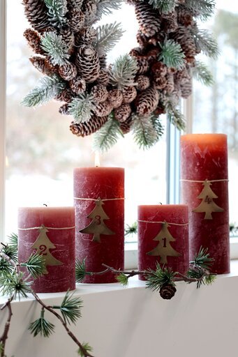 Impressionen zu Chic Antique Weihnachtsbaum mit Adventszahlen 4er Set, Bild 3