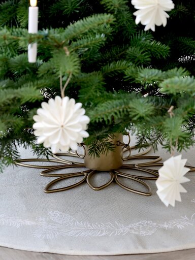 Impressionen zu Chic Antique Weihnachtsbaumteppich mit Zapfendruck, Bild 2