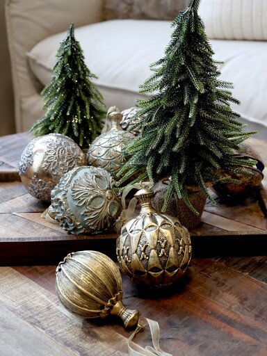 Impressionen zu Chic Antique Weihnachtskugel im Antique Messing Stil, Bild 2