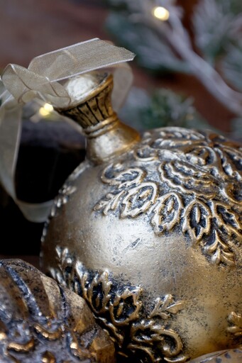 Impressionen zu Chic Antique Weihnachtskugel zum Aufhängen, Messinglook, Bild 2