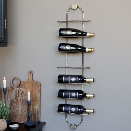 Impressionen zu Chic Antique Weinhalter für die Wand – Weinregal in Messing, Bild 2