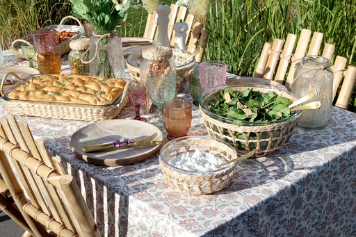 Impressionen zu Chic Antique Windlicht aus Glas mit Blattmuster, Bild 5