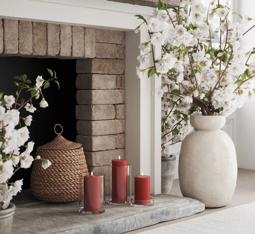 Impressionen zu Deluxe Homeart LED Stumpenkerze Real Flame rot, Bild 1