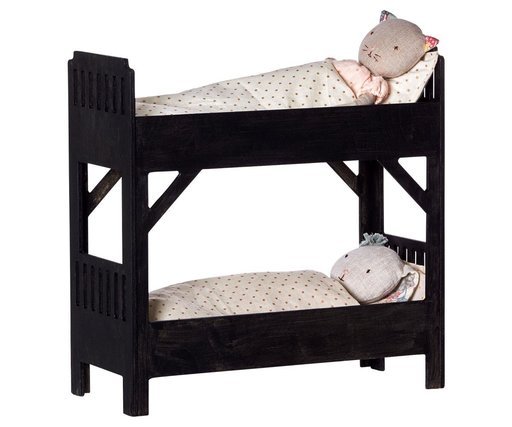 Impressionen zu Maileg Großes schwarzes Miniatur Doppelstockbett, Bild 1