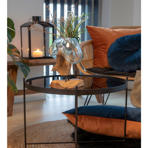 Impressionen zu House Nordic San Marino Waterdrop Glasschale auf Teakholz Ständer, Bild 1