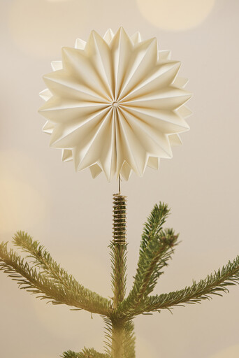 Impressionen zu IB Laursen Baumspitze Stern weiß mit messingfarbenem Halter, Bild 1