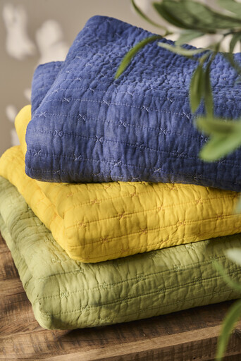 Impressionen zu IB Laursen Baumwoll-Quilt mit Kreuzstichen, Bild 1