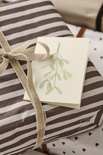Impressionen zu IB Laursen Geschenkpapier Papierrolle mit Streifen Textil-Look, Bild 3