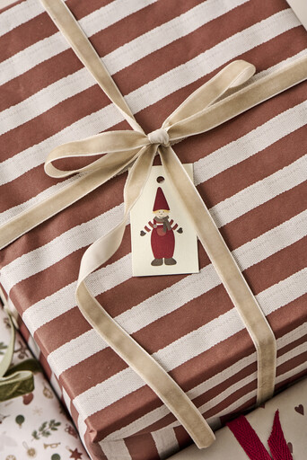 Impressionen zu IB Laursen Geschenkpapier Papierrolle mit Streifen Textil-Look, Bild 5