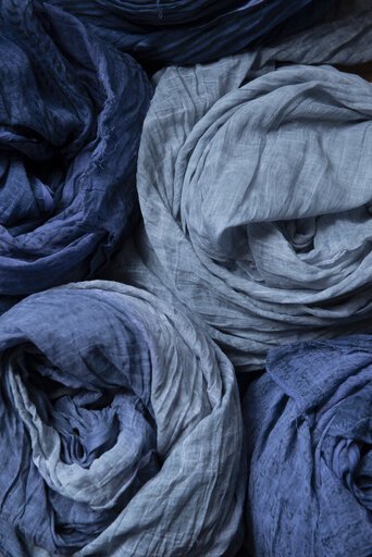 Impressionen zu IB Laursen Halstuch bordeaux mit Muster aus Baumwolle, Bild 2