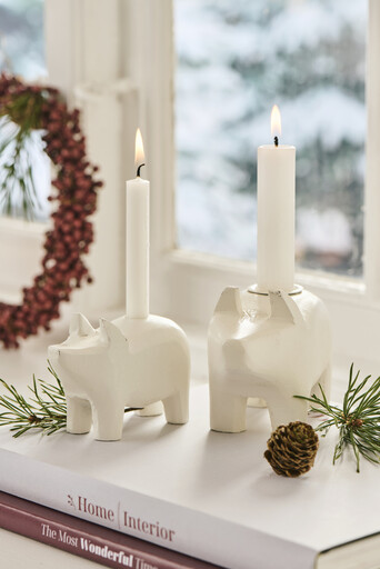 Impressionen zu IB Laursen Kerzenhalter für 2,2 cm Stabkerze Schwein UNIKA, Bild 1