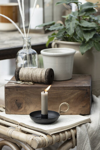 Impressionen zu IB Laursen Kerzenhalter mit Henkel aus Bambusgeflecht, Bild 3