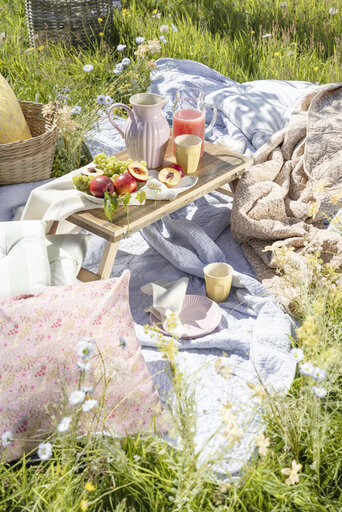 Impressionen zu IB Laursen Kissenbezug Ava Coral Almond mit Blumen, Bild 2