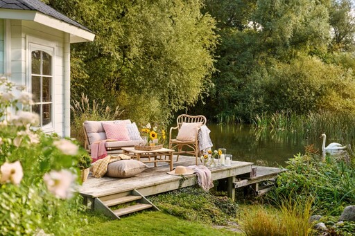 Impressionen zu IB Laursen Loungesofa aus Bambus mit Polster, Bild 4