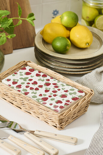 Impressionen zu IB Laursen Papier Servietten 10x20 cm Erdbeeren, Bild 1