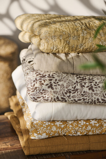 Impressionen zu IB Laursen Quilt mit milky brown Blattmuster, Bild 1