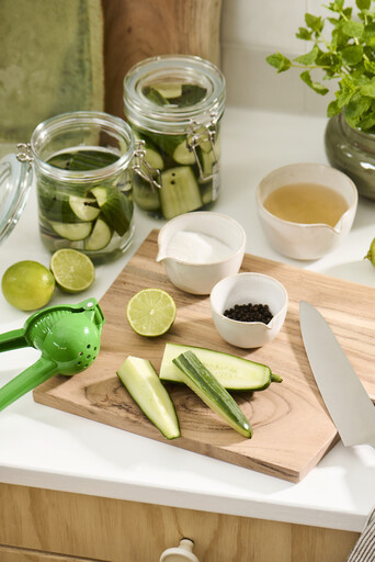 Impressionen zu IB Laursen Schneidebrett mit Juteseil viereckig mit Griff Akazienholz, Bild 6