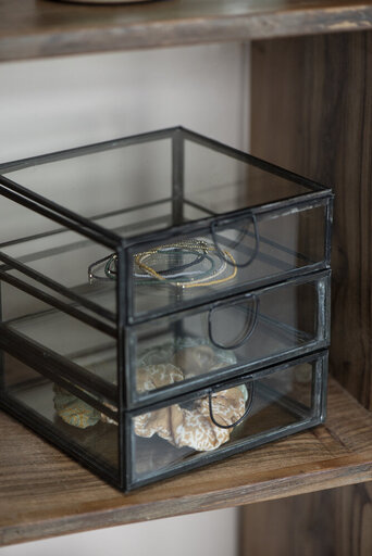 Impressionen zu IB Laursen Glasbox Glaskiste mit 3 Schubladen und Deckel, Bild 3