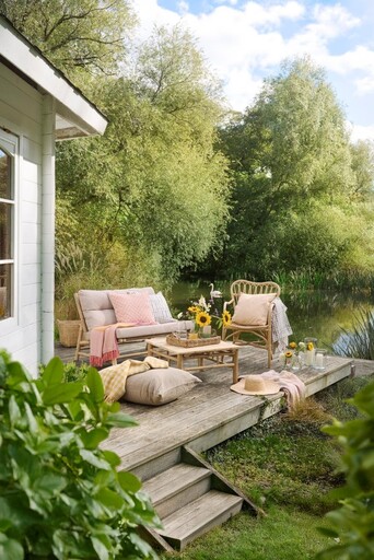 Impressionen zu IB Laursen Rattan-Tablett Länglich mit Henkeln, Bild 1