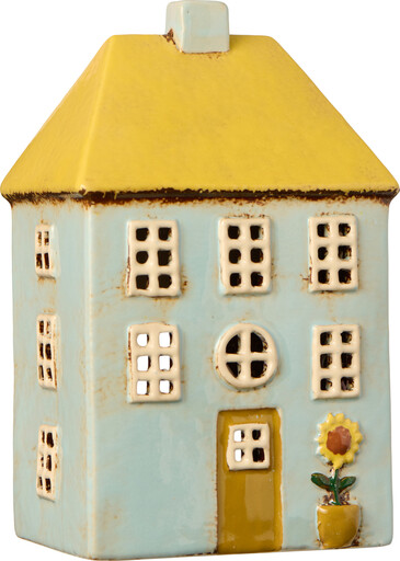 Impressionen zu IB Laursen Teelichthaus Nyhavn gelbes Dach mit Sonnenblume, Bild 1
