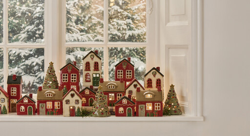 Impressionen zu IB Laursen Weihnachtshaus für Teelicht Stillenat rote Schleife, Bild 4
