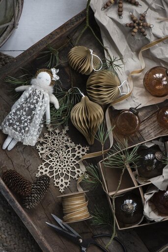 Impressionen zu IB Laursen Weihnachtskugel aus gefaltetem Papier mit Magnetverschluss, Bild 11