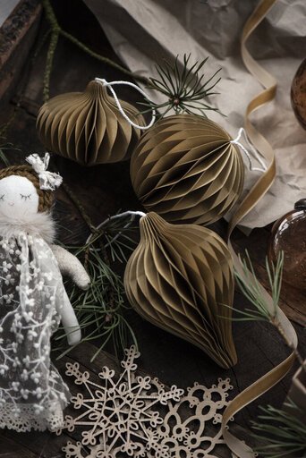 Impressionen zu IB Laursen Weihnachtskugel aus gefaltetem Papier mit Magnetverschluss, Bild 4