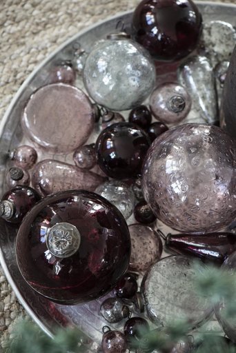 Impressionen zu IB Laursen Weihnachtskugel flach pebbled Glas, Bild 3