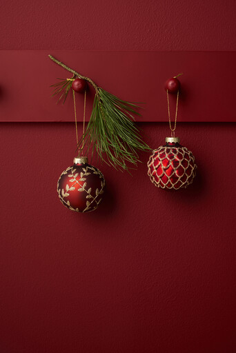 Impressionen zu IB Laursen Weihnachtskugel zum Hängen Glitter 2er, Bild 1