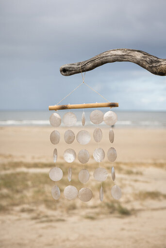 Impressionen zu IB Laursen Windspiel mit Strandmuscheln und Seegras, Bild 2