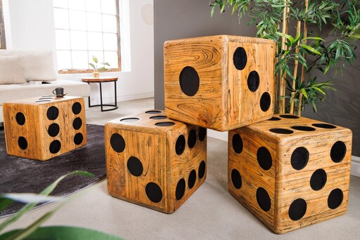 Impressionen zu Invicta Beistelltisch, Hocker Cube Würfel, Bild 2