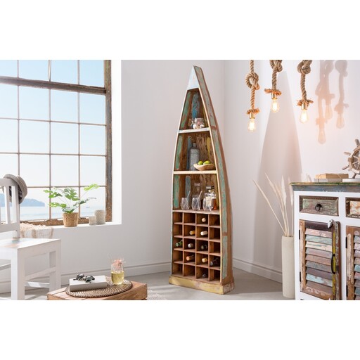 Impressionen zu Invicta Weinregal & Stiefelregal Borneo 190cm | Recyceltes Mangoholz, Bild 2