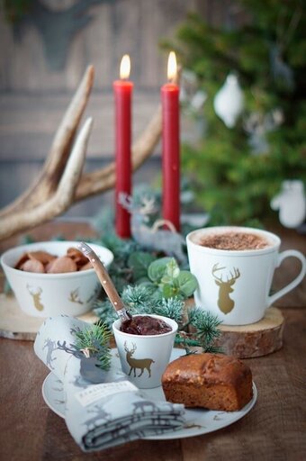 Impressionen zu Krasilnikoff Dessertteller Winter Lodge aus Porzellan, Bild 1
