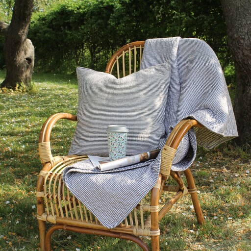 Impressionen zu Krasilnikoff Quilt mit dünnen Streifen, Schwarz/Weiß, Bild 3