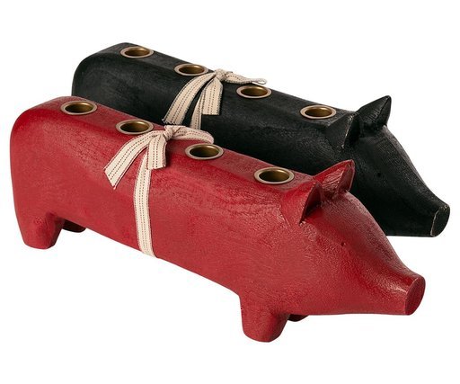 Impressionen zu Maileg Kerzenhalter Holzschwein, Bild 1