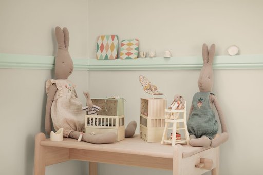 Impressionen zu Maileg Micro Kinderhochstuhl in weiss, Bild 1