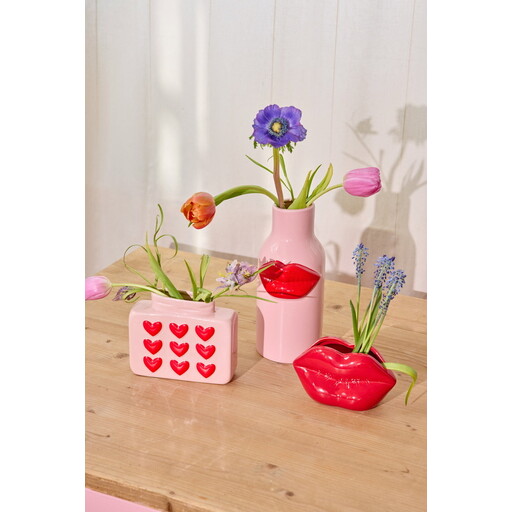 Impressionen zu RICE Keramik Vase mit geprägten Herzen – klein, Bild 1