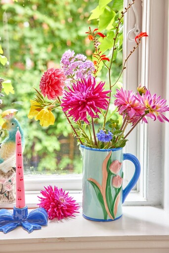 Impressionen zu RICE Handbemalter Keramik Krug mit Tulpen, Bild 1