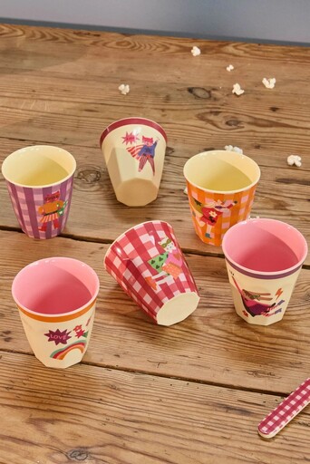 Impressionen zu RICE Kinderbecher Small Cup aus Melamin Hero, 6er Pack , Bild 2