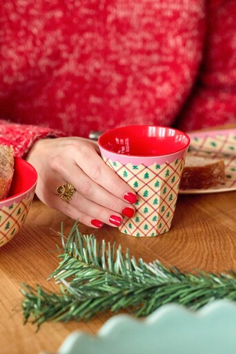 Impressionen zu RICE Medium Becher aus Melamin Christmas Tree, Bild 1